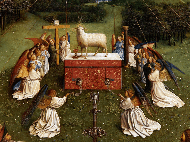 The Ghent Altarpiece:  Adoration of the Mystic Lamb